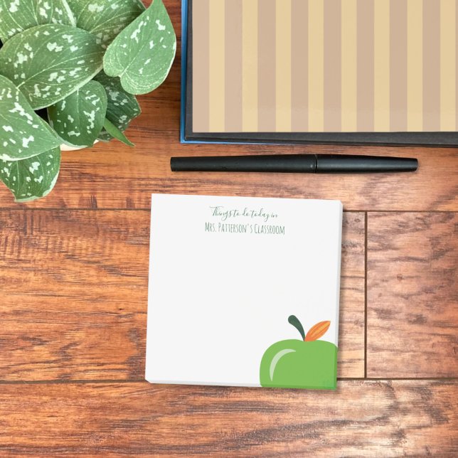 Post-it® Green Apple Modern Enseignant Petites notes post-i (Green apple small teacher post-it notes
)