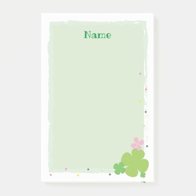 Post-it® Green Clover Post it Notes papeterie (Devant)