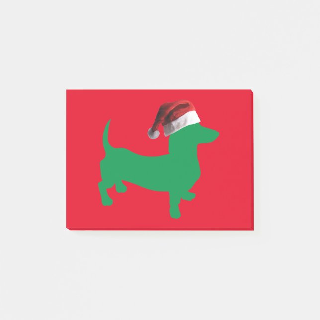 Post-it® Green-Doxie—Et-Père Noël-Casquette (Devant)