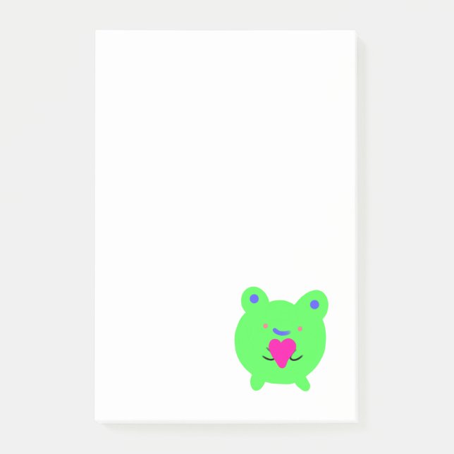 Post-it® Grenouille douce au coeur (Devant)