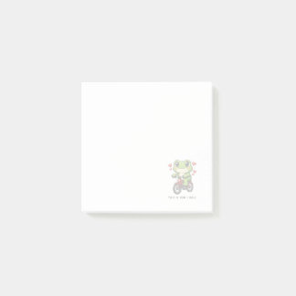Post-it® Grenouille Mignonne à Vélo | Art de Grenouille Kaw
