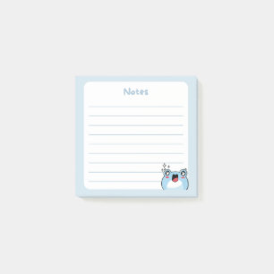 Post-it® Grenouille Pastel Blue Kawaii Chibi aux yeux étinc