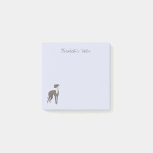 Post-it® Greyhound Cartoon Dog Notes postales personnalisé