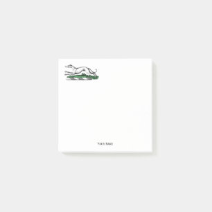 Post-it® Greyhound Whippet à la tête d'un emblème de crête 