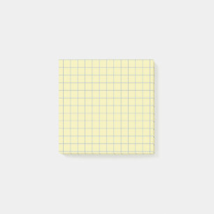 Post-it® Grille claire jaune pâle À damiers Motif