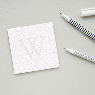 Post-it® Grille de points de monogramme gris