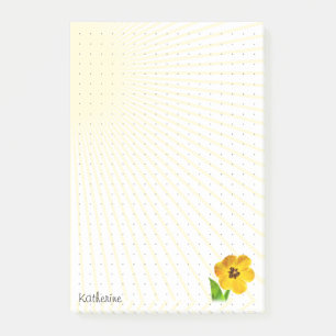 Post-it® Grille pointillée - Jolie Tulipe jaune ouverte pho