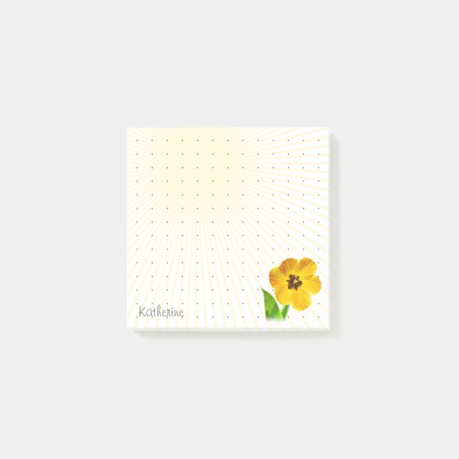 Post-it® Grille pointillée - Jolie Tulipe Jaune Photographi (Devant)