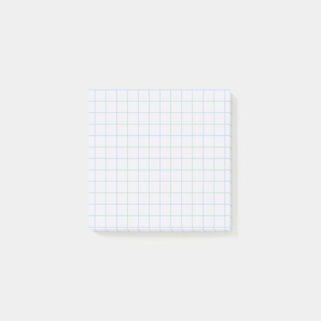 Post-it® Grille souple À damiers Motif bleu pâle (Devant)
