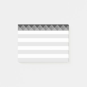 Post-it® Gris argenté et rayures blanches