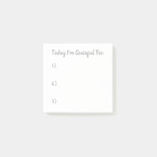 Post-it® Gris Simple Sur Gratitude Blanche