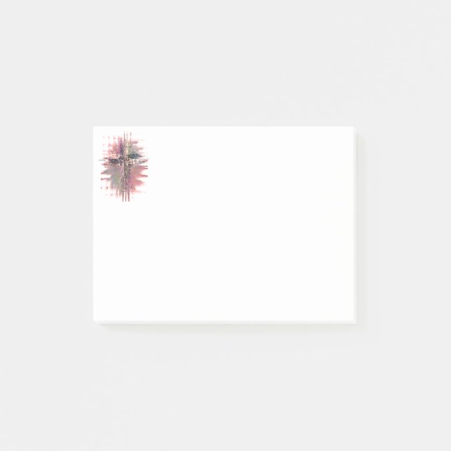 Post-it® Grunge mots chrétiens croisent (Devant)