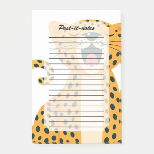 Post-it® Guépard de dessin animé bâillant Safari fantaisist