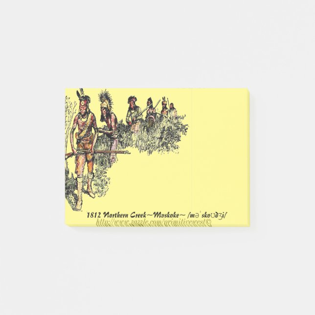 Post-it® "Guerriers 1812 de Mvskoke " (Devant)