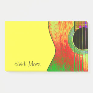 Post-it® Guitare Monogramme colorée