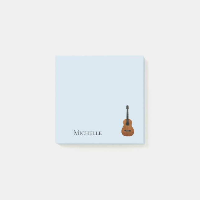 Post-it® Guitare Musical Bleu (Devant)