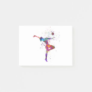 Post-it® Gymnastique rythmique en aquarelle