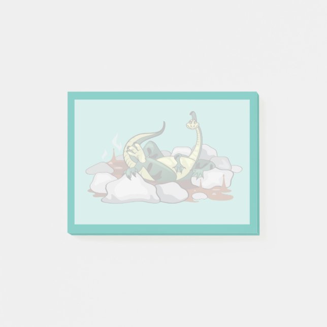 Post-it® Hadrosaurus Se Détendre Dans Un Jacuzzi. (Devant)