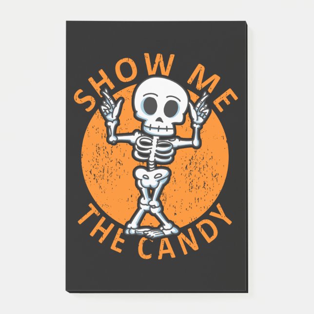 Post-it® Halloween Me Montrez-Moi Le Squelette Candy (Devant)