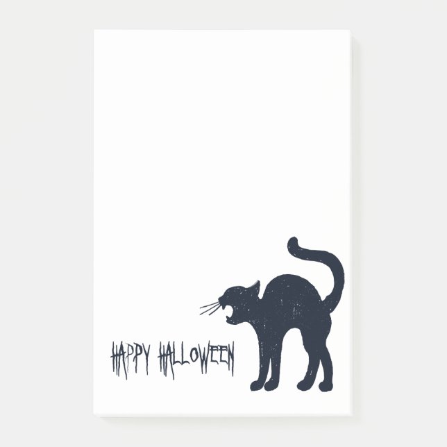 Post-it® Halloween noir chat Silhouette (Devant)