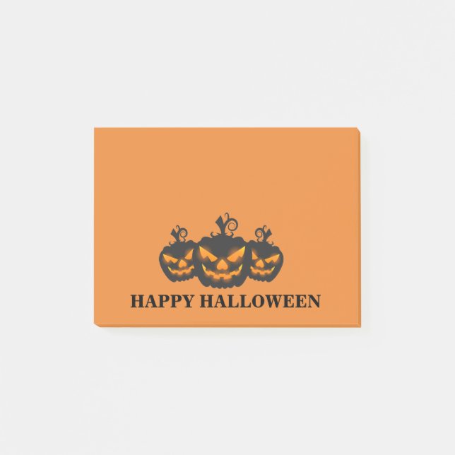 Post-it® Halloween trois Citrouilles en colère (Devant)