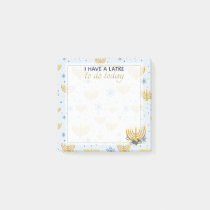 Post-it® Hanoukka Menorah et Star of David Motif Bleu