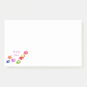 Post-it® Happy Flying Birds Post it Notes - Texte personnal