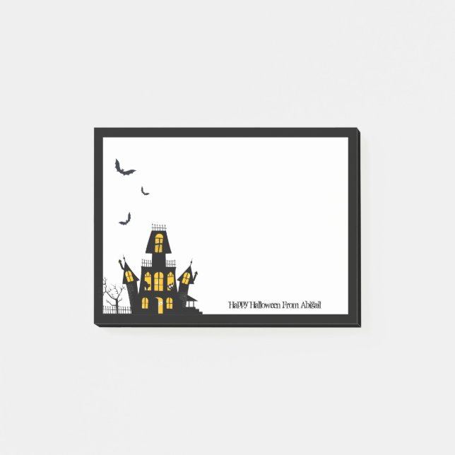 Post-it® Happy Halloween Haunted House Personnalisé (Devant)