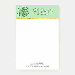 Post-it® Happy St Patrick's Elegant Day Typography Design