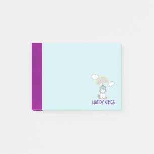 Post-it® Happy Vibes Typographie mignonne souriant Unicorn