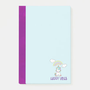 Post-it® Happy Vibes Typographie mignonne souriant Unicorn