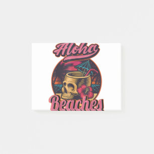 Post-it® Hawaii Aloha Beaches Tropical Goth Skeleton Skull