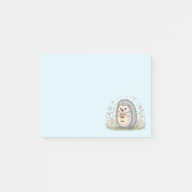 Post-it® Hérisson mignon avec lanterne (Devant)