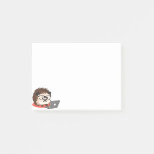 Post-it® Hérisson ringard Geeky mignon sur un post-it