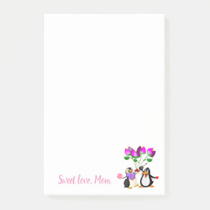 Post-it® Heureuse Sainte-Valentin Penguin Publier une note