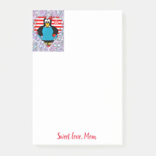 Post-it® Heureuse Sainte-Valentin Penguin Publier une note