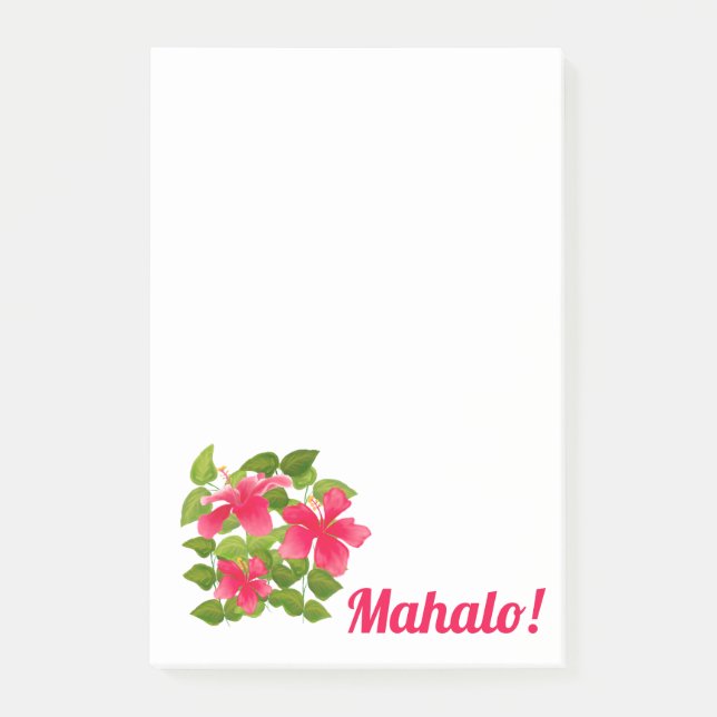 Post-it® Hibiscus rose hawaïen Mahalo (Devant)