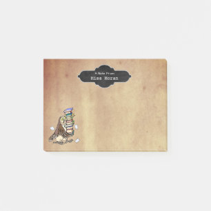 Post-it® Hibou personnalisé par vintage nommé de papier