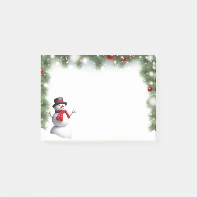Post-it® Holiday Snowman Notes (Devant)