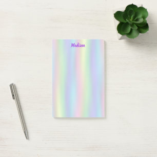 Post-it® Hologramme arc-en-ciel doux   Personnalisé