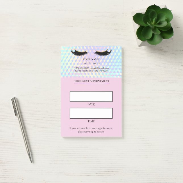 Post-it® Holographic Lash appointment (Bureau)