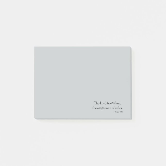 Post-it® Homme puissant de la vaillance Bible Verse (Devant)