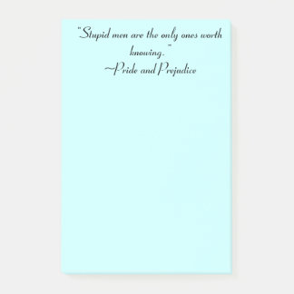 Post-it® Hommes Stupides À Connaître Jane Austen Citation
