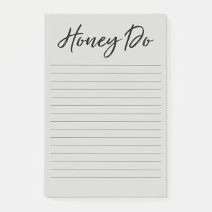Post-it® Honey Do List Grey Notepad
