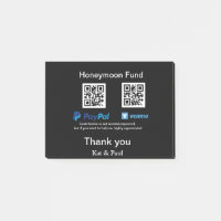 Honeymoon Fund PayPal Venmo QR code Merci