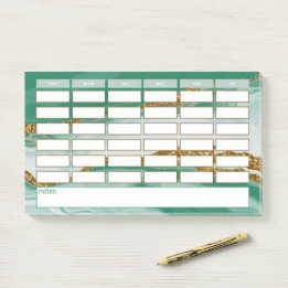 Post-it® Horaire hebdomadaire de l'école moderne en marbre