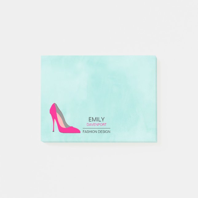 Post-it® Hot Rose Stiletto High Heel Chaussure Chic Busines (Devant)