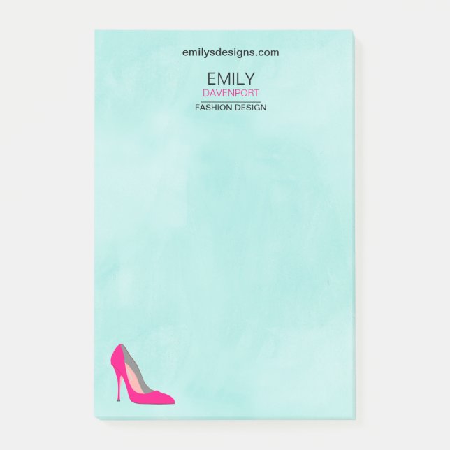 Post-it® Hot Rose Stiletto High Heel Chaussure Chic Busines (Devant)