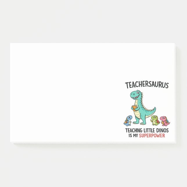 Post-it® Humour de professeur Teachersaurus avec de petits  (Devant)
