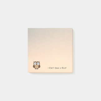 Post-it® I Don't Give a Hoot Owl Custom